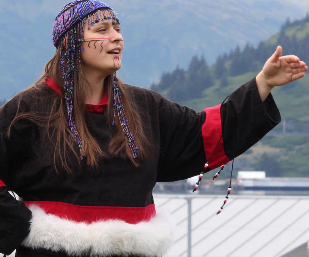 Woman in Alaska Native Regalia